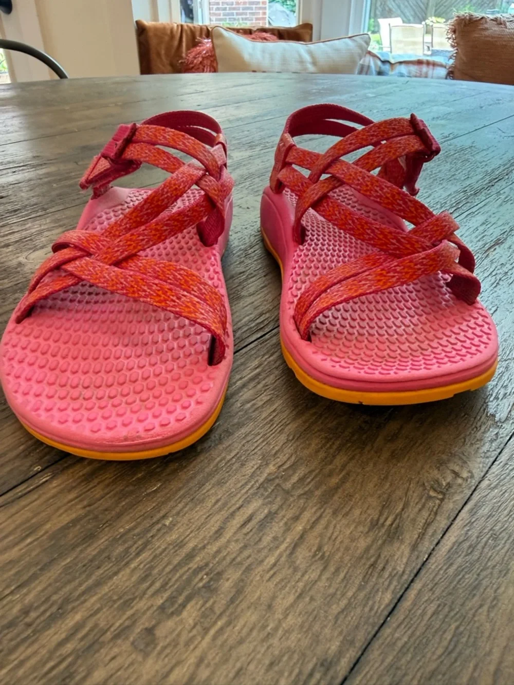 Skechers Girls Pink Sport Strappy Velcro Sandals Size 1 Youth Comfort Outdoor